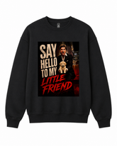BDG Crew Neck Sweatshirt - Say Hello to my little friend -puppy