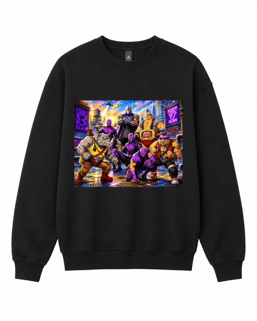 BDG Crew Neck Sweatshirt - TMNT Foot clan - Built Different Goods