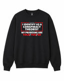 Conspiracy Theorist Graphic Crewneck Sweatshirt - Built Different Goods