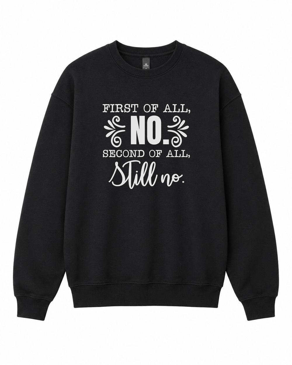 BDG Crew Neck Sweatshirt - First of All No - Built Different Goods