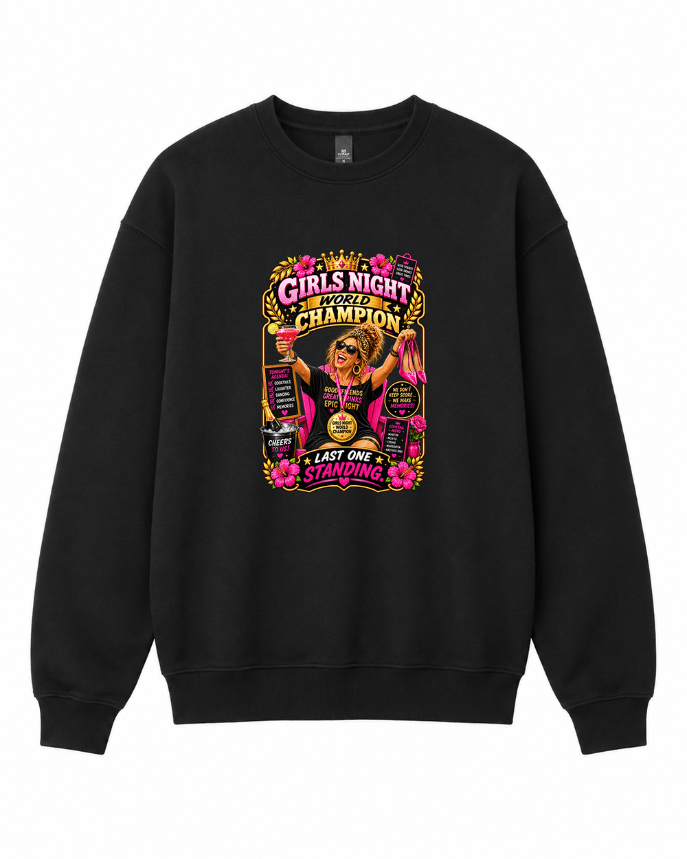 Girl's Night World Champion Crewneck Sweatshirt - Built Different Goods