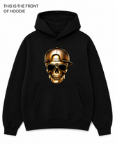 Premium graphic hoodie featuring the Gold Skull design by Built Different Goods. Comfortable everyday hoodie available in sizes S to True 5XL.