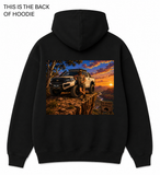 Premium graphic hoodie featuring the Toyota Hilux Rogue Series design by Built Different Goods. Comfortable everyday hoodie available in sizes S to True 5XL.