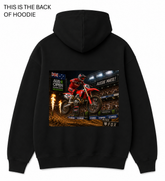 Premium graphic hoodie featuring the Honda CRF450 design by Built Different Goods. Comfortable everyday hoodie available in sizes S to True 5XL.