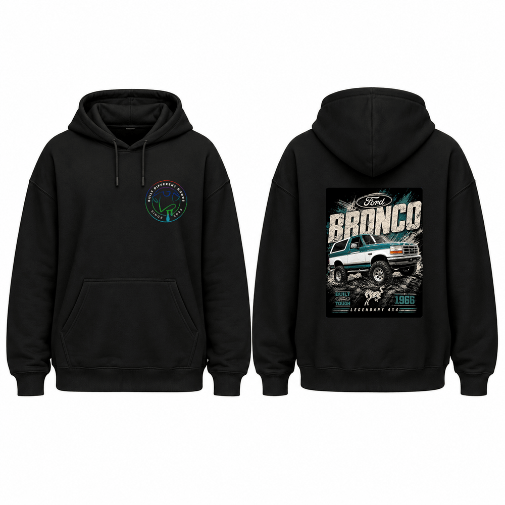 BDG Graphic Hoodie - Ford Bronco Est 1966 - Built Different Goods