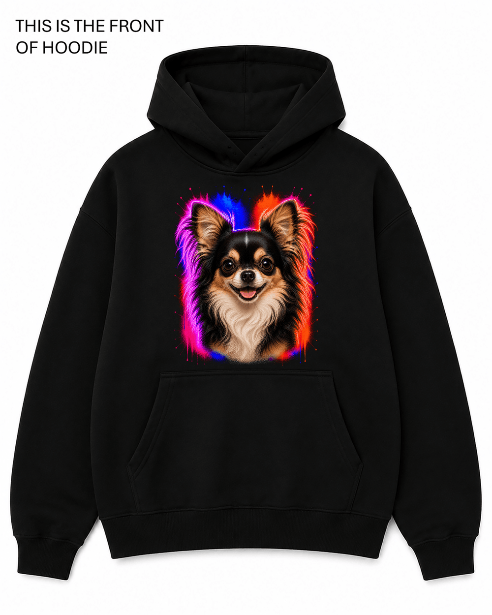 BDG Graphic Hoodie - Longhaired Chihuahua - Built Different Goods
