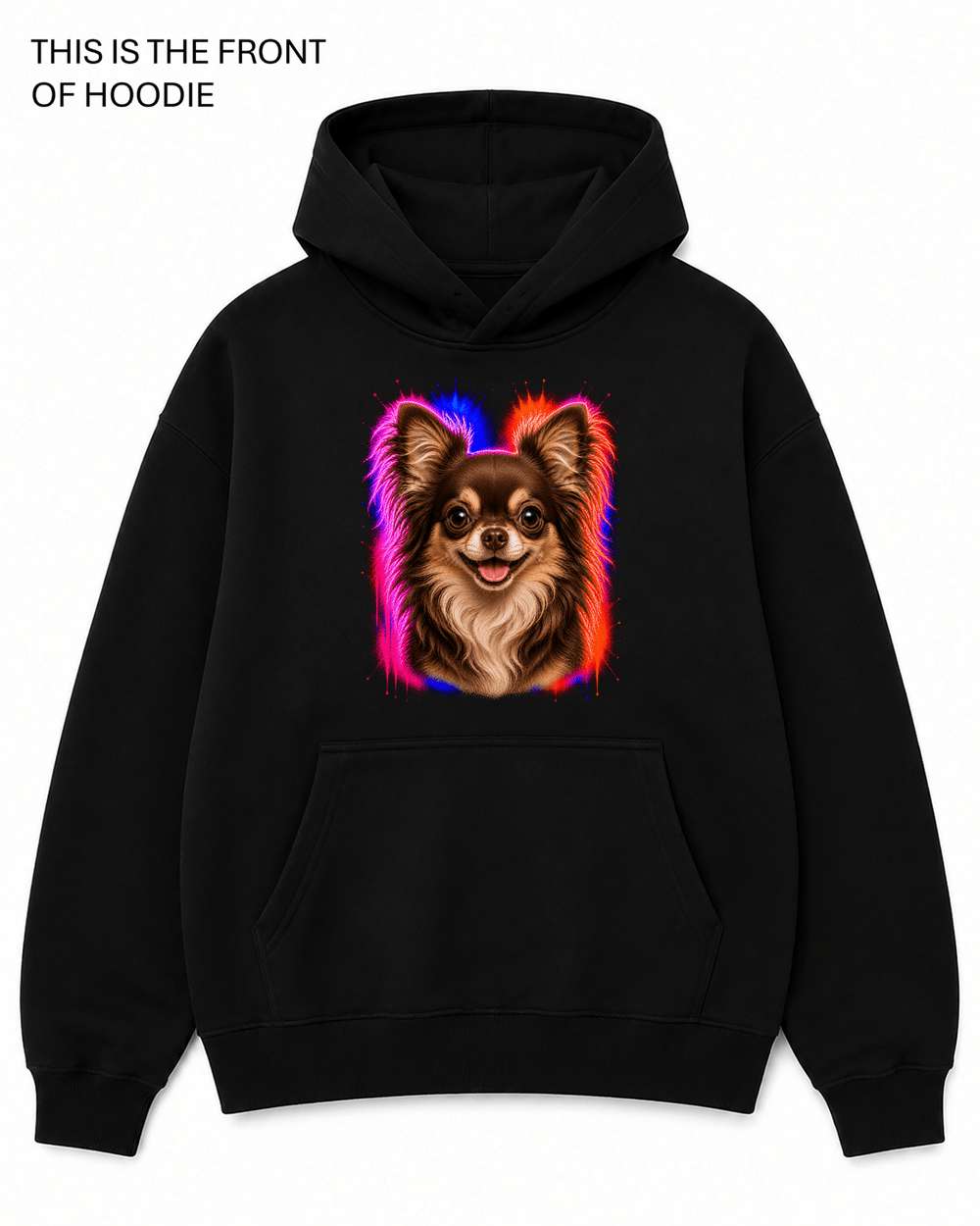 BDG Graphic Hoodie - Longhaired Chihuahua - Built Different Goods