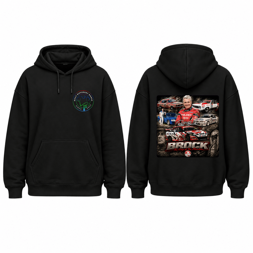 BDG Graphic Hoodie - Peter Brock King of the Mountain - Built Different Goods