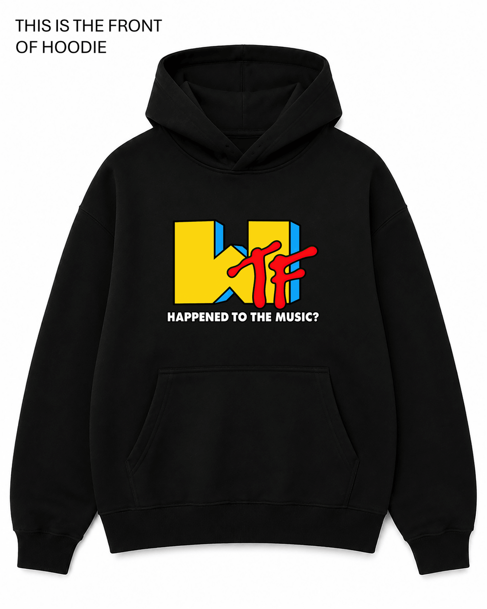 BDG Graphic Hoodie - WTF Happened to the Music? - Built Different Goods