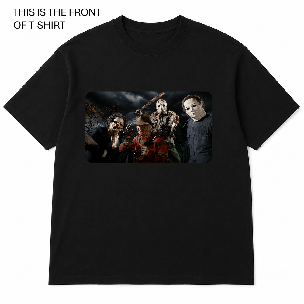 Horror Group Photo Graphic T-Shirt - Built Different Goods