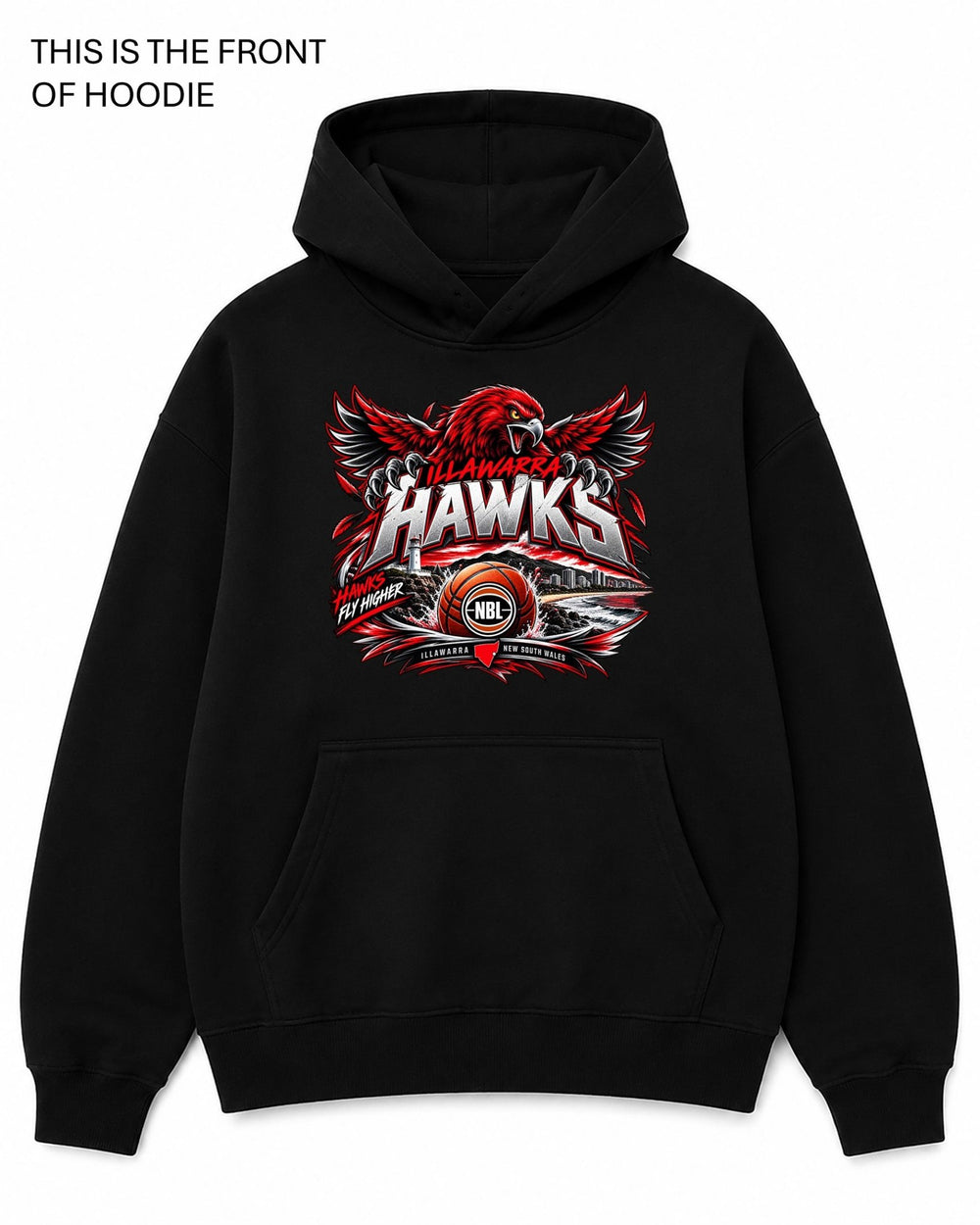 Illawarra Hawks NBL Graphic Hoodie - Built Different Goods