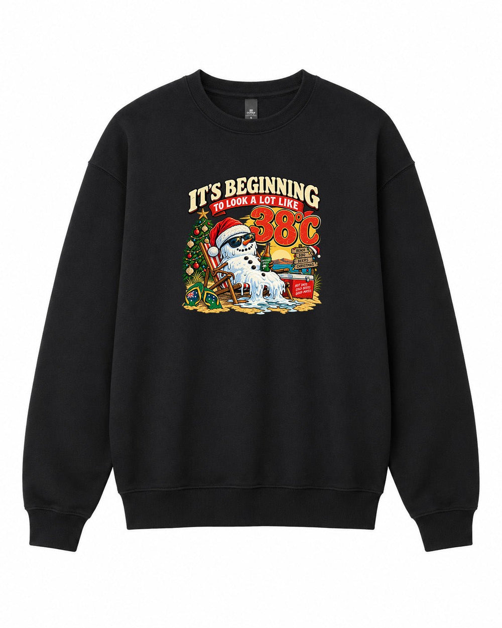 It's Beginning to Look A lot Like 38 Degrees Graphic Crewneck Sweatshirt - Built Different Goods