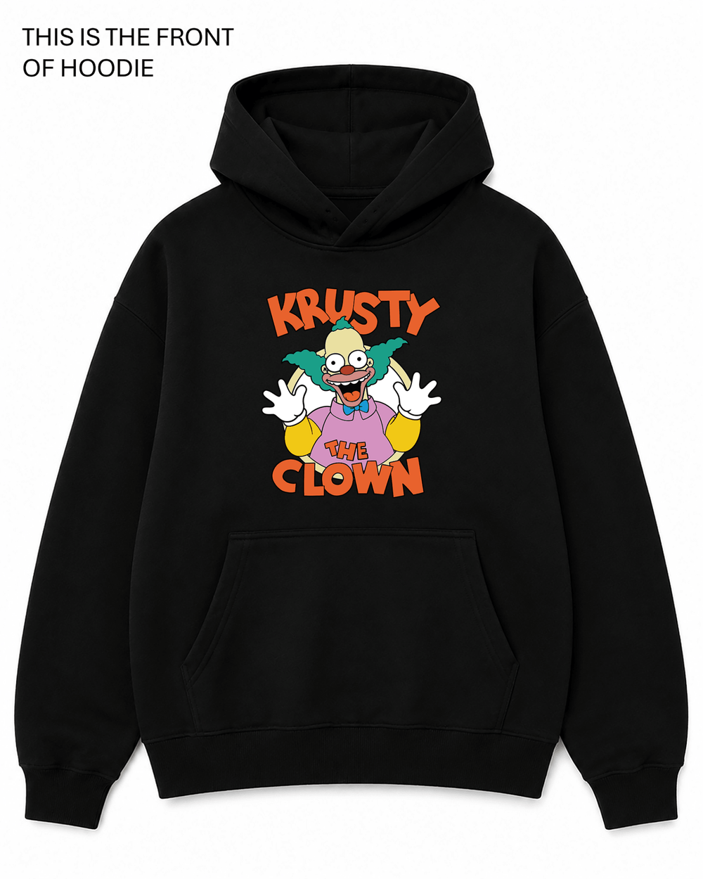 Krusty the Clown Graphic Hoodie - Built Different Goods