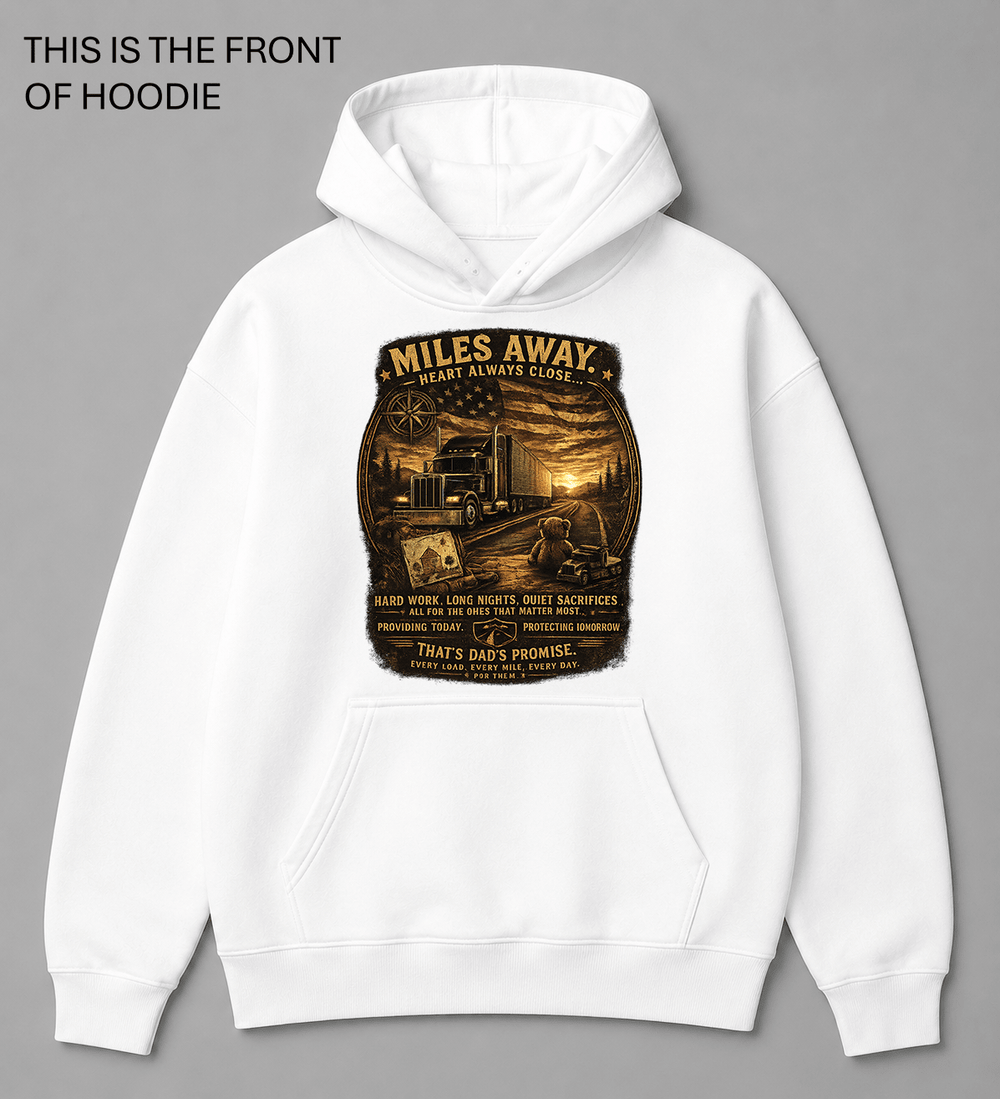 BDG Graphic Hoodie -Kenworth, Miles Away - Built Different Goods