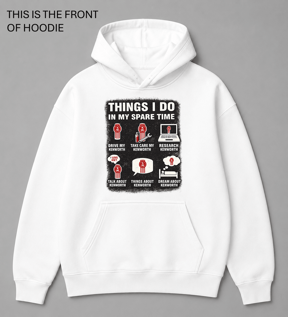 BDG Graphic Hoodie -Kenworth spare time - Built Different Goods