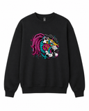Leopard Feather Graphic Crewneck Sweatshirt - Built Different Goods