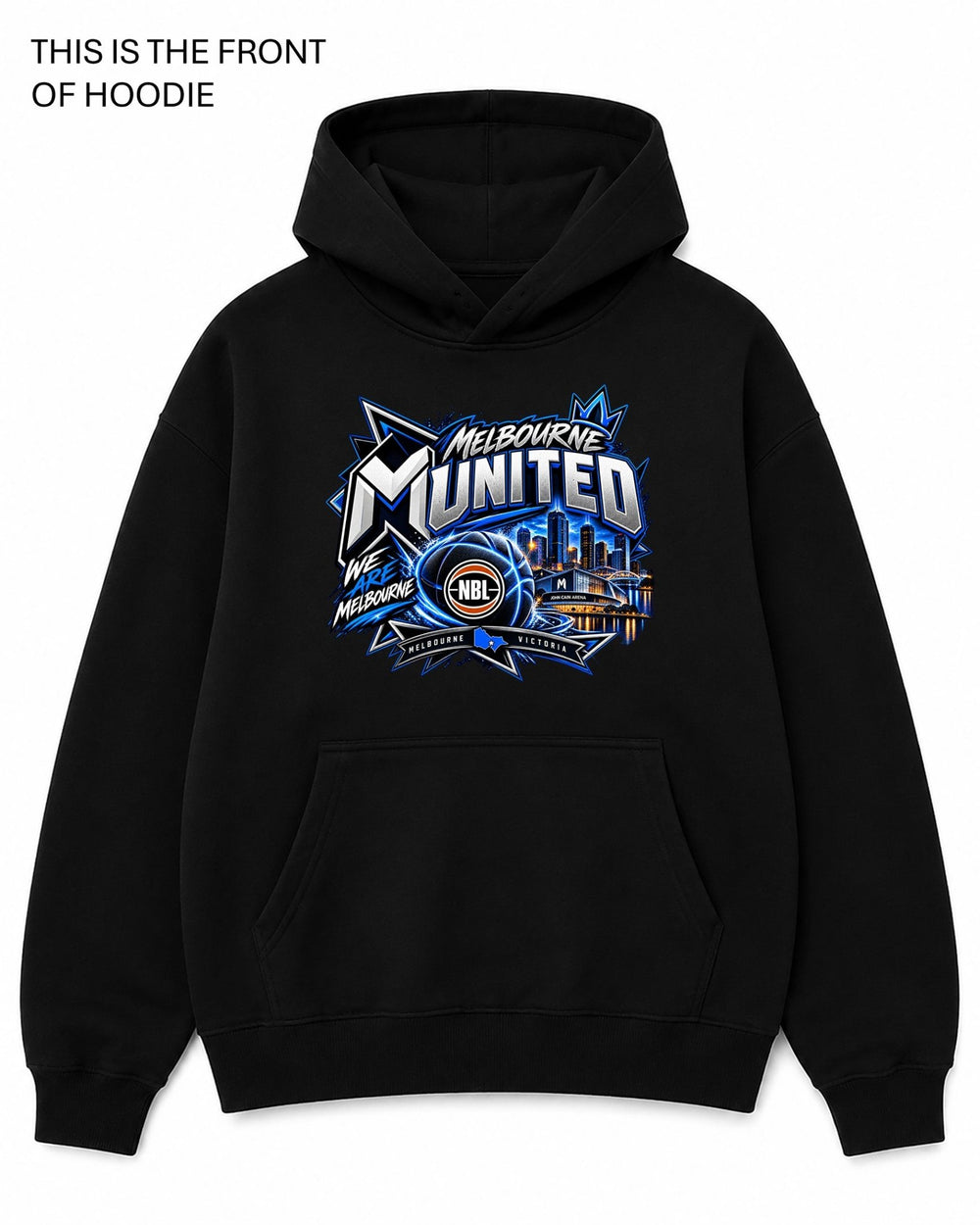Melbourne United NBL Graphic Hoodie - Built Different Goods