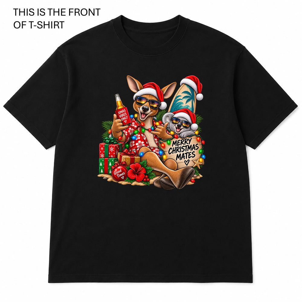 Merry Christmas Mates Graphic T-Shirt - Built Different Goods