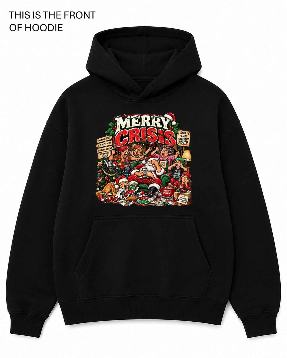 Merry Crisis Graphic Hoodie