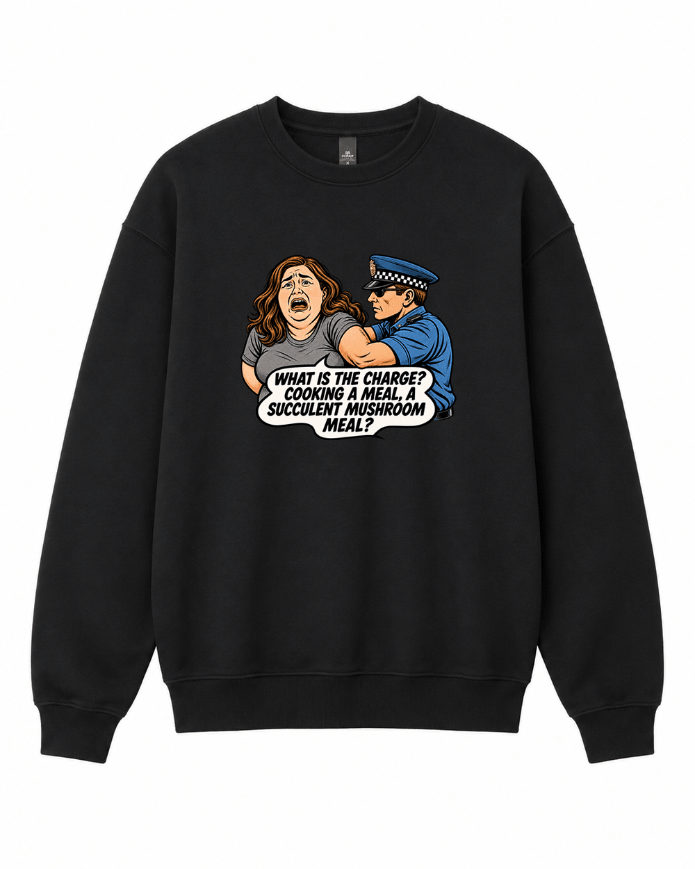 Mushroom Meal Graphic Crewneck Sweatshirt - Built Different Goods