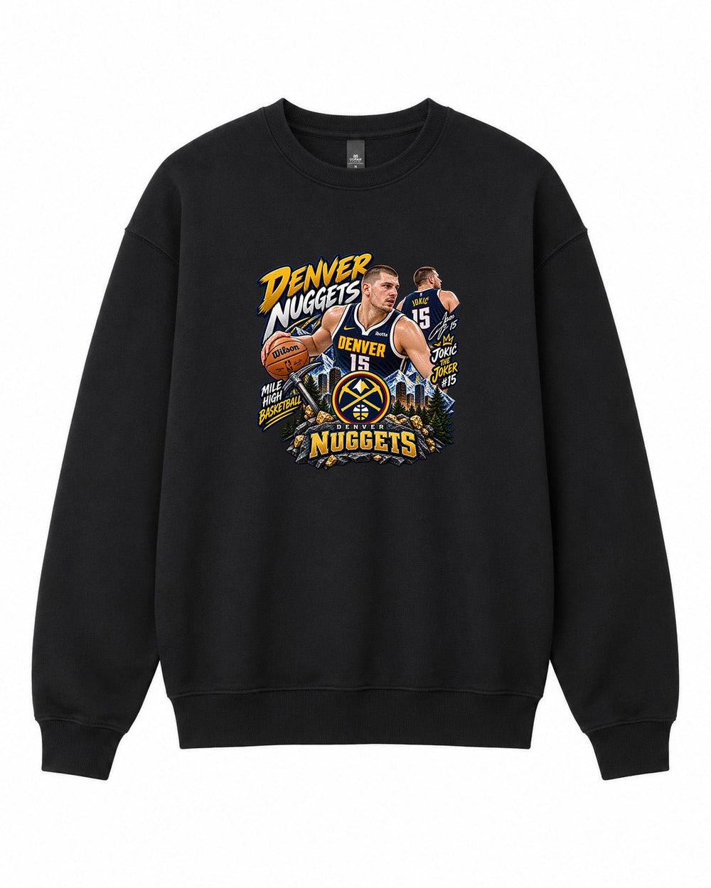 NBA Denver Nuggets Graphic Crewneck Sweatshirt - Built Different Goods