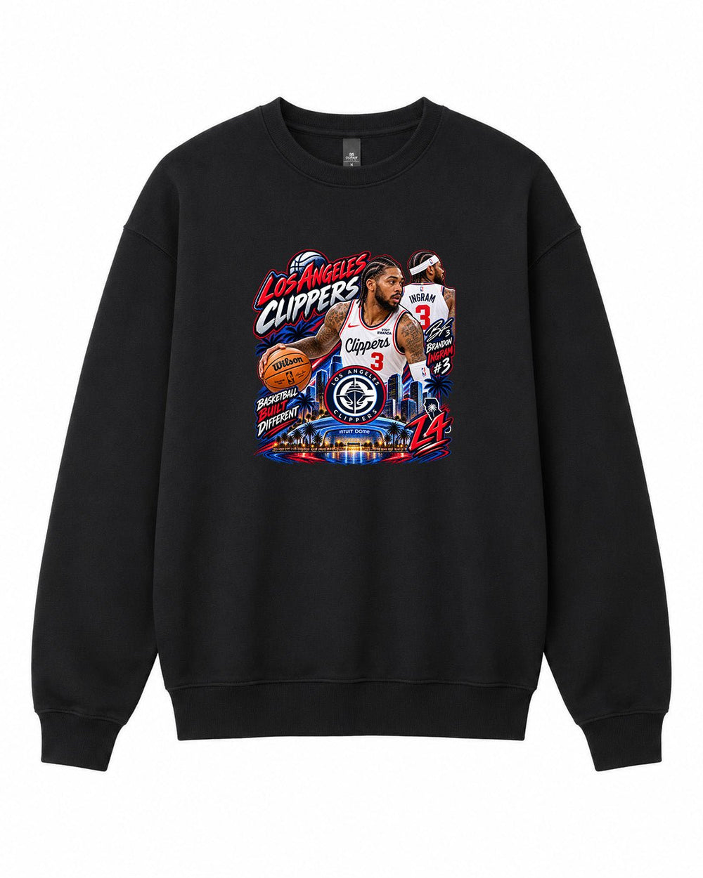 NBA Los Angeles Clippers Graphic Crewneck Sweatshirt - Built Different Goods