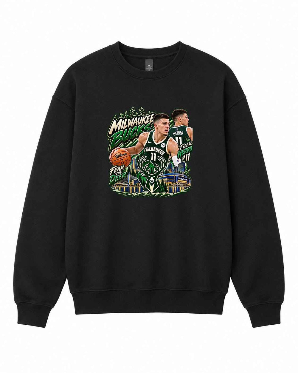 NBA Milwaukee Bucks Graphic Crewneck Sweatshirt