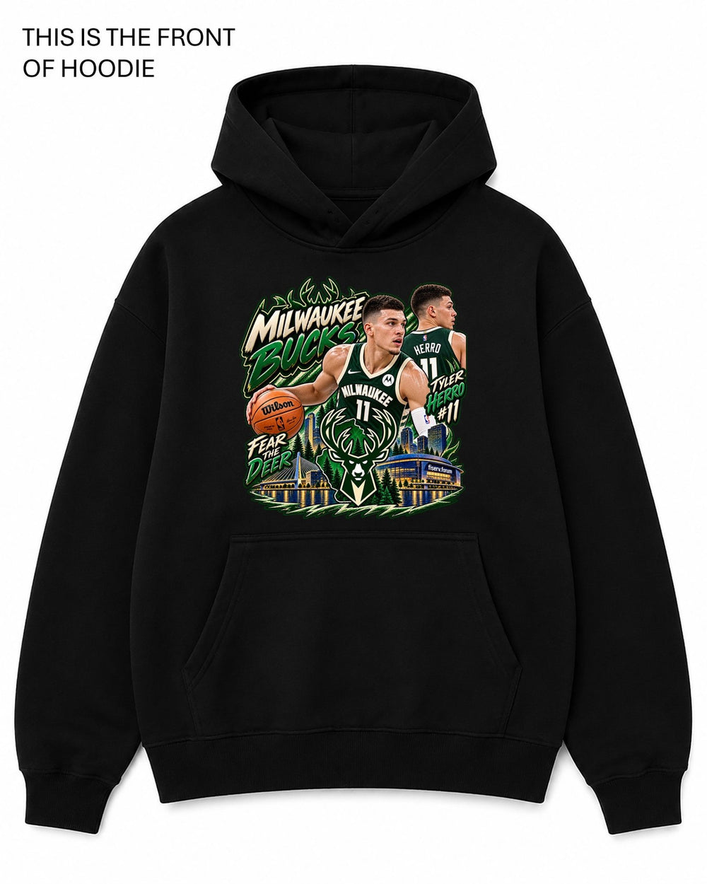 NBA Milwaukee Bucks Graphic Hoodie - Built Different Goods
