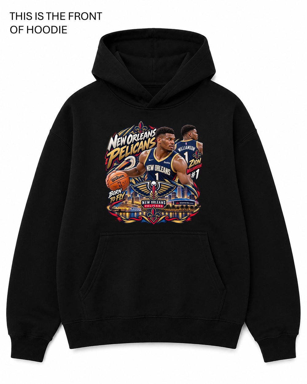 NBA New Orleans Pelicans Graphic Hoodie - Built Different Goods