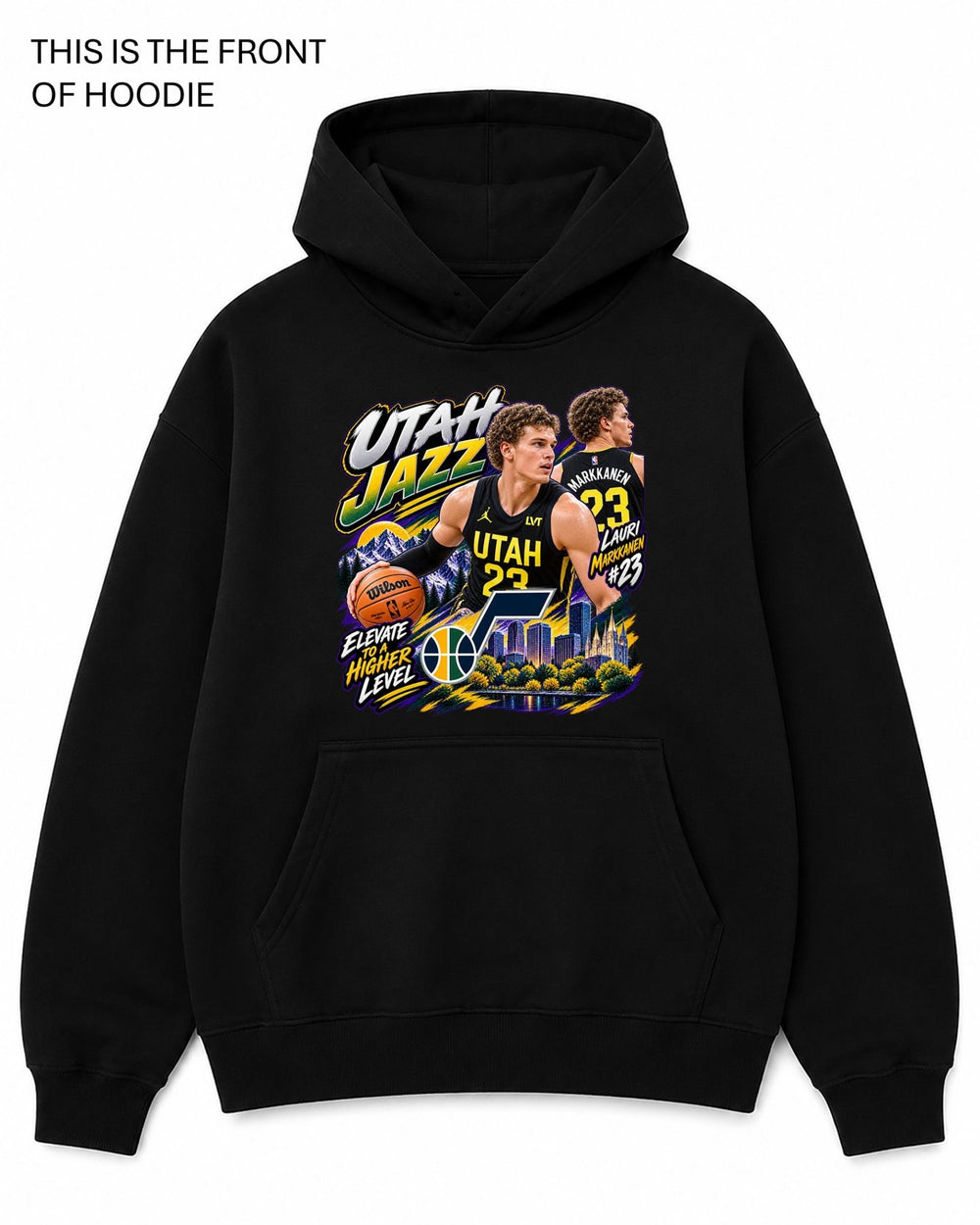 NBA Utah Jazz Graphic Hoodie - Built Different Goods