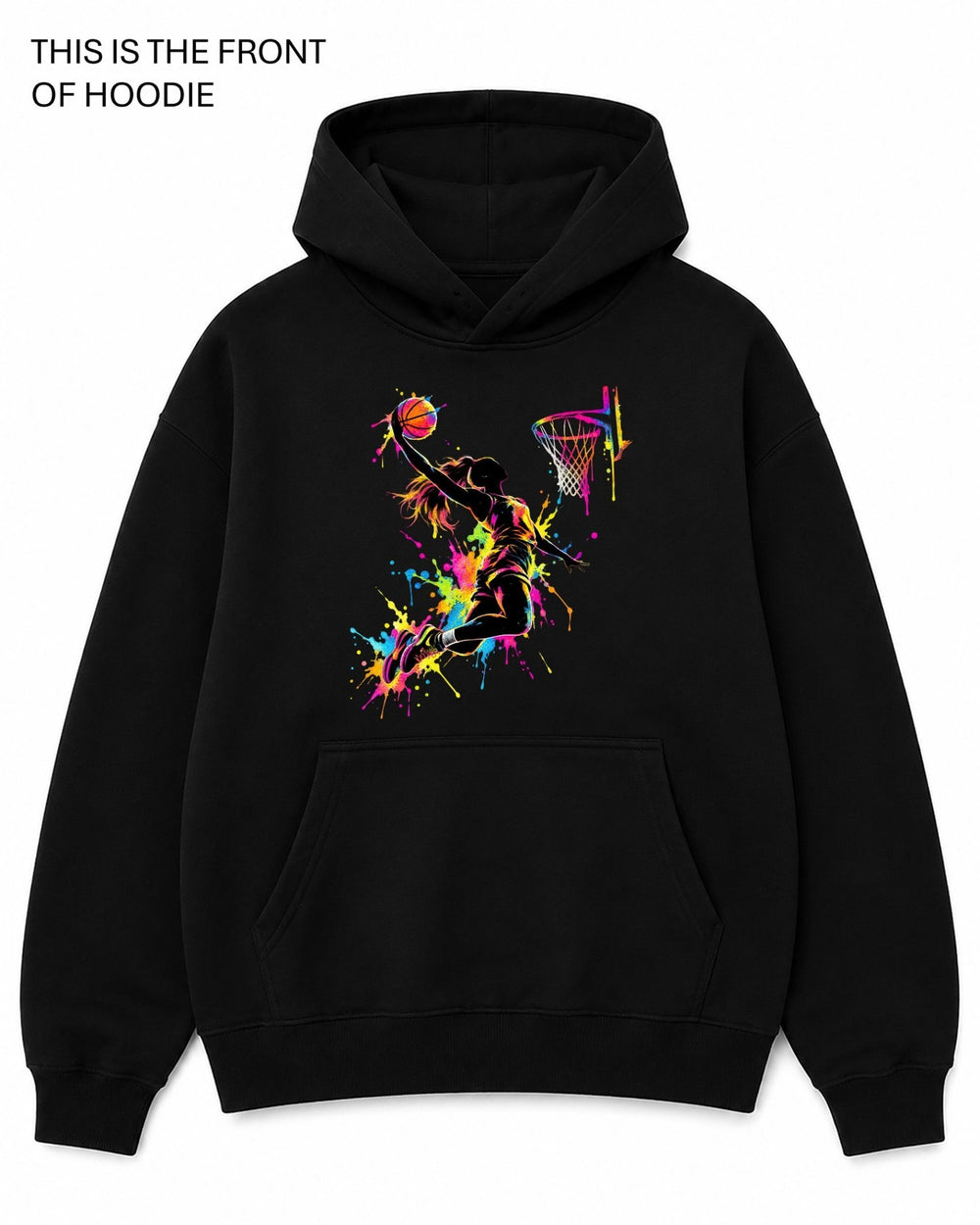Neon Basketballer Graphic Hoodie - Built Different Goods