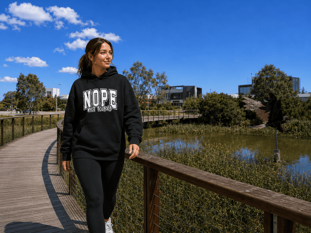 BDG Graphic Hoodie - Nope, not today - Built Different Goods