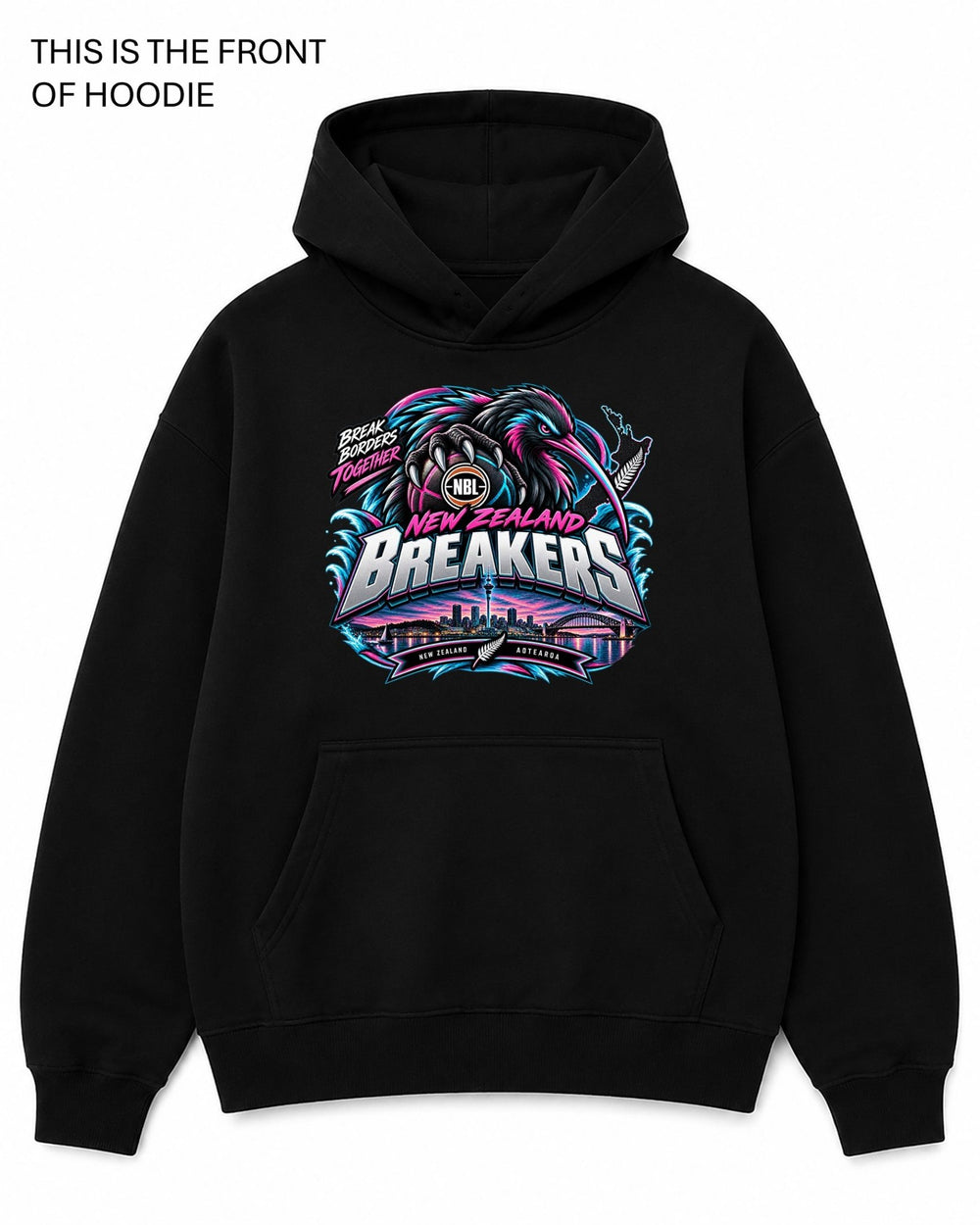 NZ Breakers NBL Graphic Hoodie - Built Different Goods