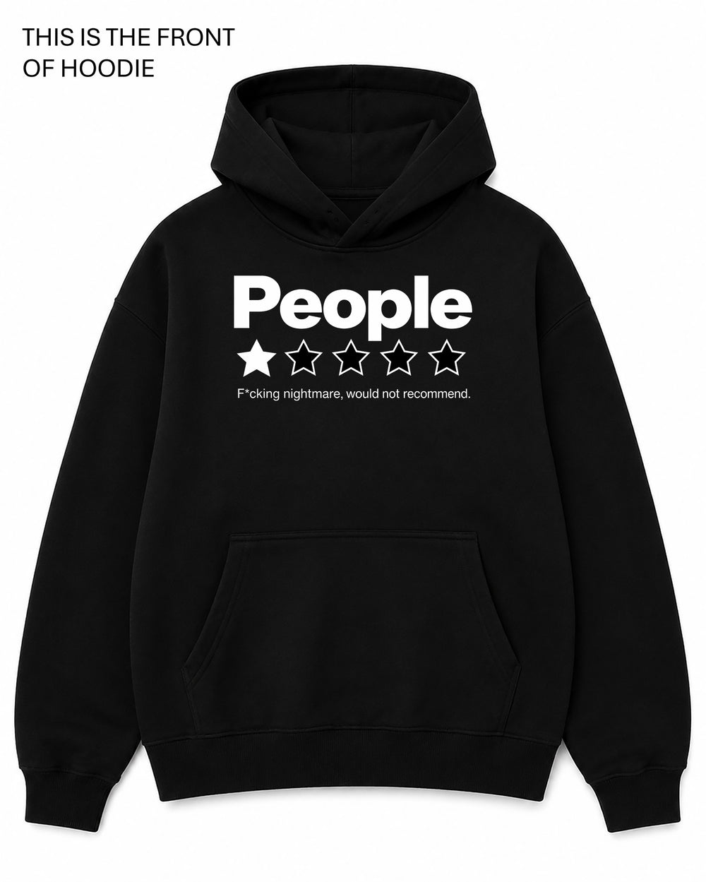People Rating Graphic Hoodie - Built Different Goods