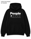 People Rating Graphic Hoodie - Built Different Goods