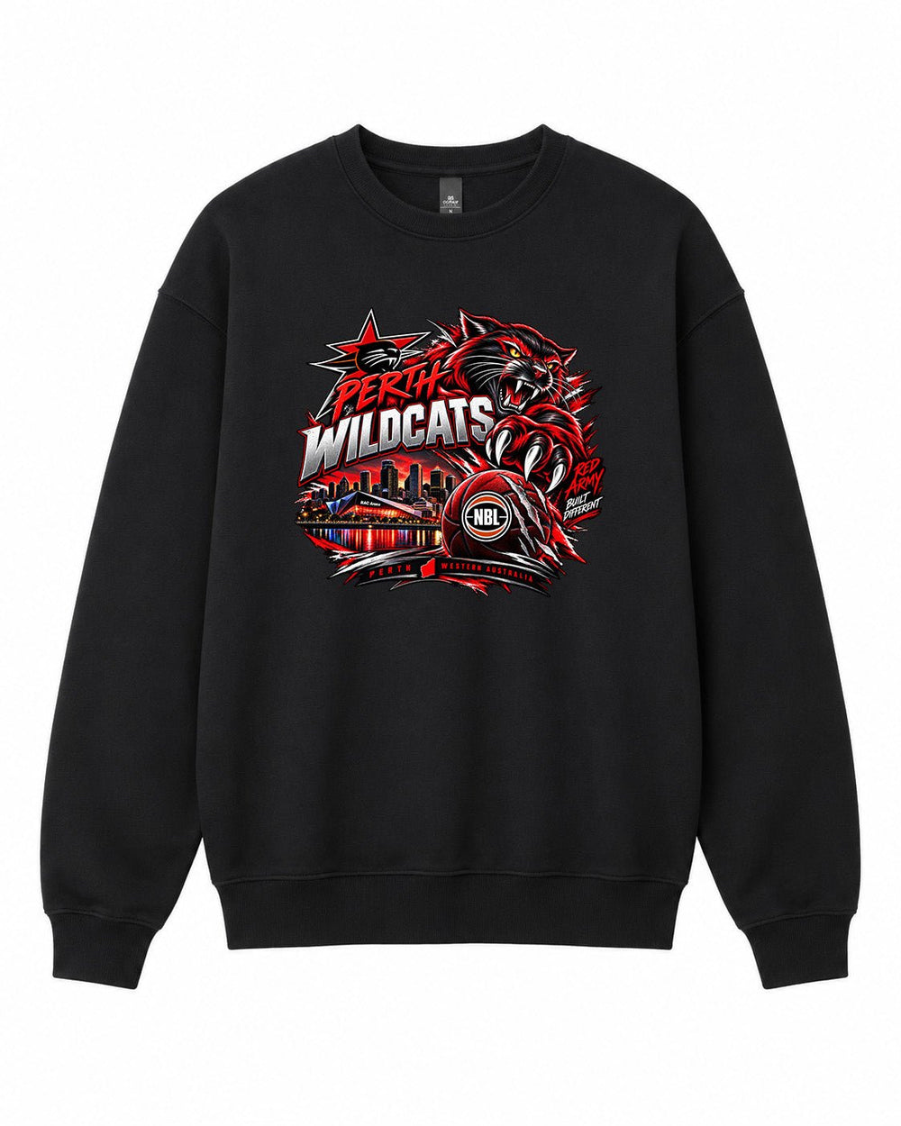 Perth Wildcats NBL Graphic Crewneck Sweatshirt - Built Different Goods