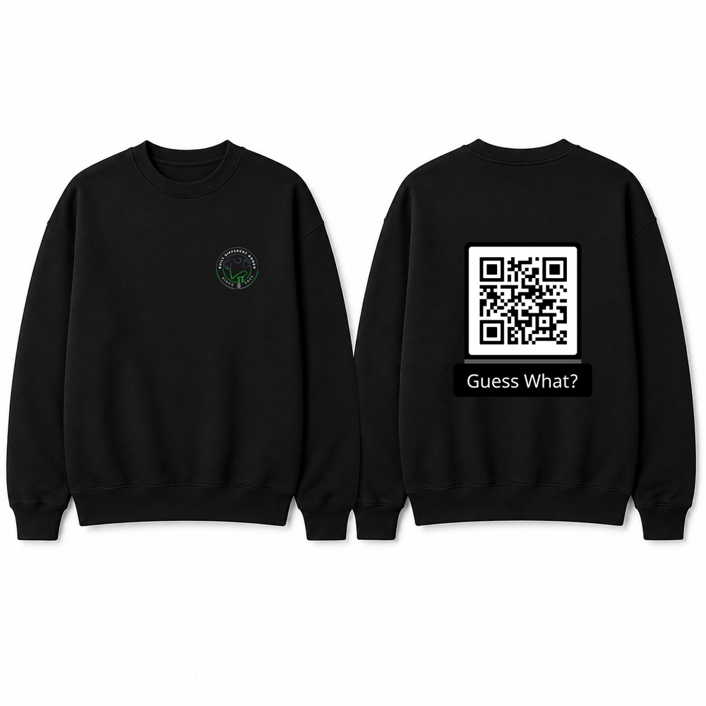 BDG Crew Neck Sweatshirt - QR - Guess What? 18+ - Built Different Goods