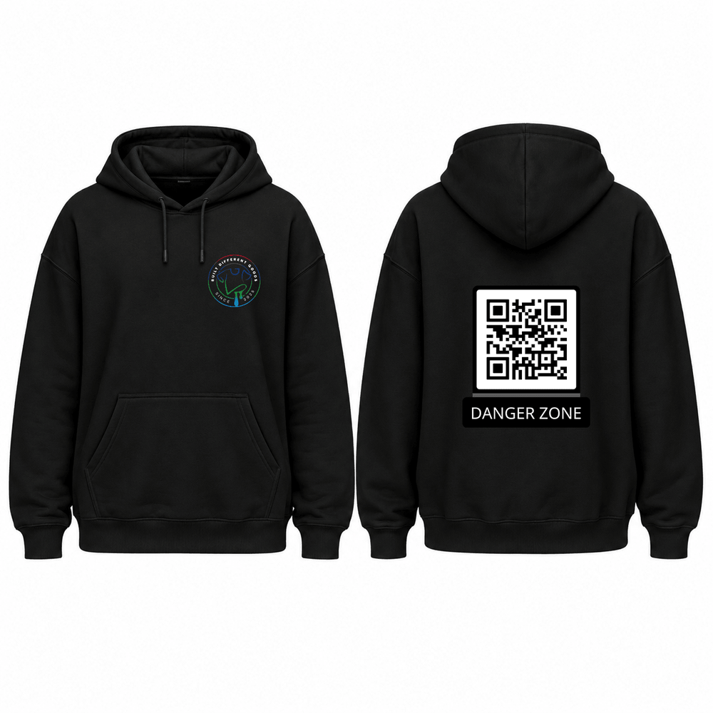 BDG Graphic Hoodie - QR - Danger Zone - Built Different Goods