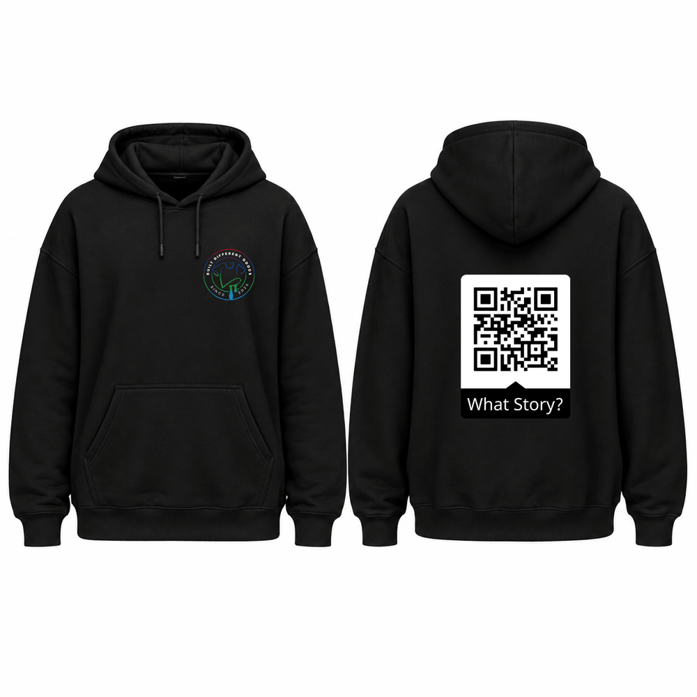 BDG Graphic Hoodie - QR - What Story? - Built Different Goods