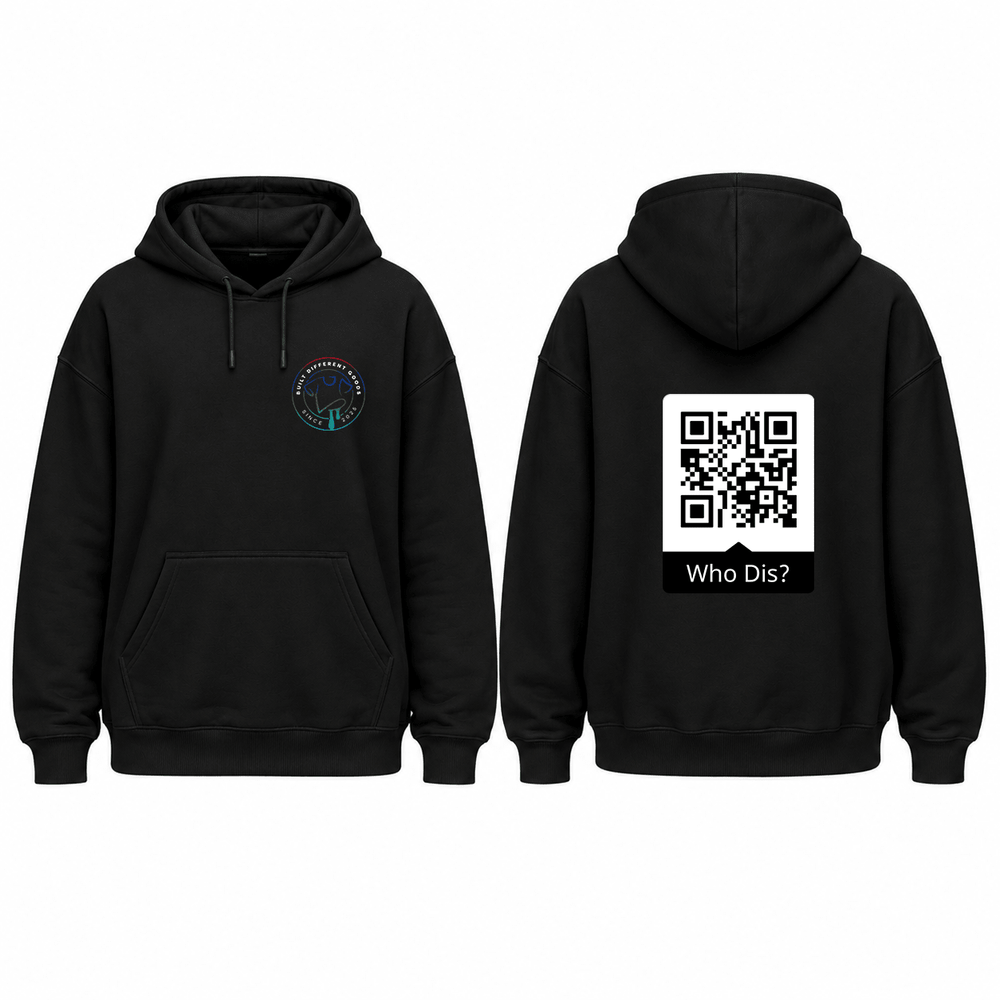 BDG Graphic Hoodie - QR - Who Dis? - Built Different Goods