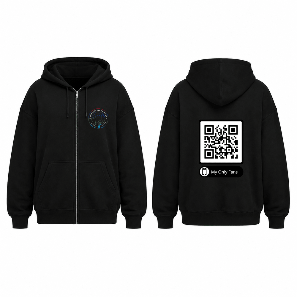 BDG Zip Up Hoodie - QR - My Only Fans - Built Different Goods