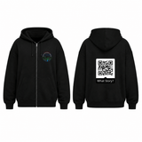 BDG Zip Up Hoodie - QR - What Story? - Built Different Goods