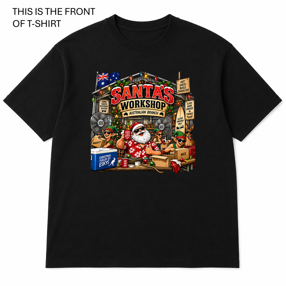 Santas Workshop Graphic T-Shirt - Built Different Goods