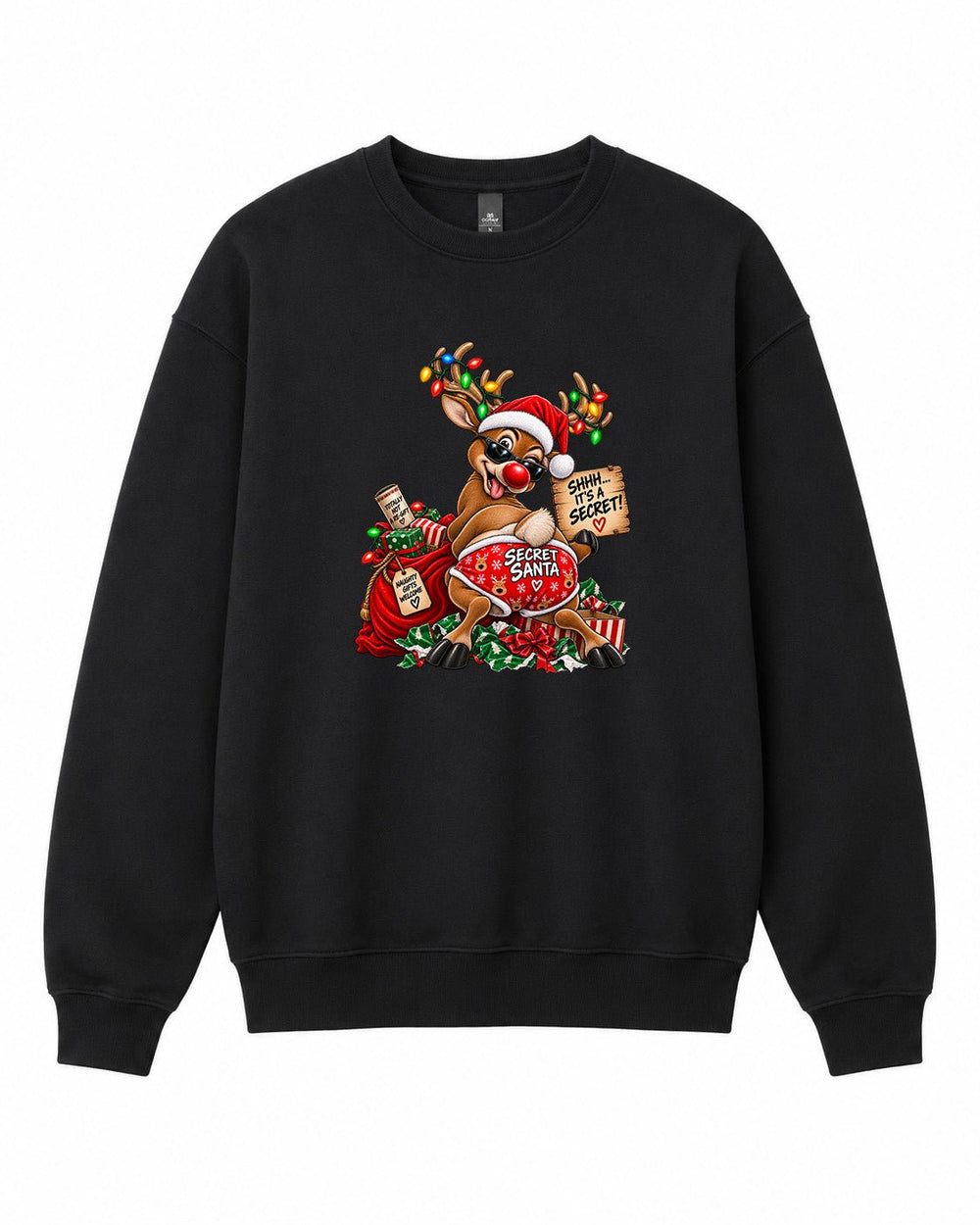 Secret Santa Graphic Crewneck Sweatshirt - Built Different Goods