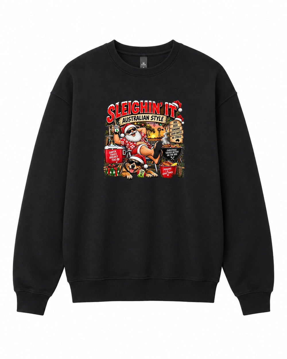 Sleighin It Graphic Crewneck Sweatshirt - Built Different Goods