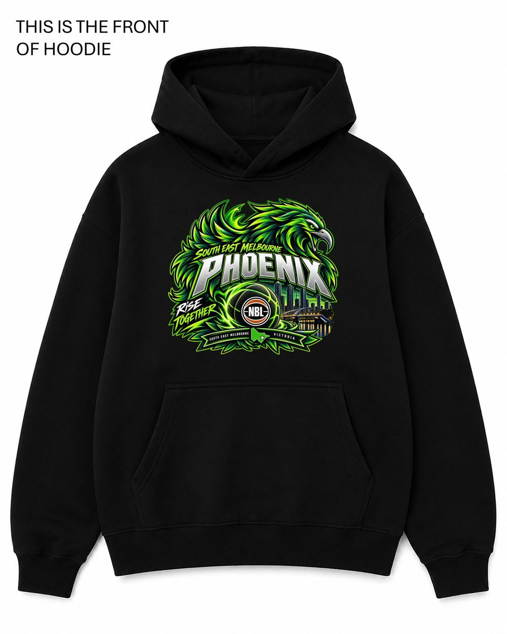 South Melbourne Phoenix NBL Graphic Hoodie - Built Different Goods