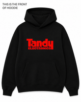 Premium graphic hoodie featuring the Tandy retro design . Comfortable everyday hoodie available in sizes S to True 5XL.