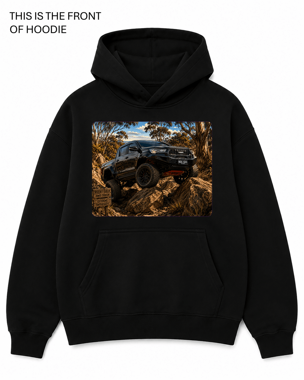 BDG Graphic Hoodie - Toyota Hilux GR Sports - Built Different Goods