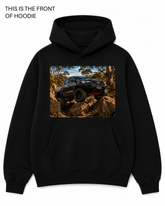 Premium graphic hoodie featuring the Toyota Hilux GR Sports design by Built Different Goods. Comfortable everyday hoodie available in sizes S to True 5XL.