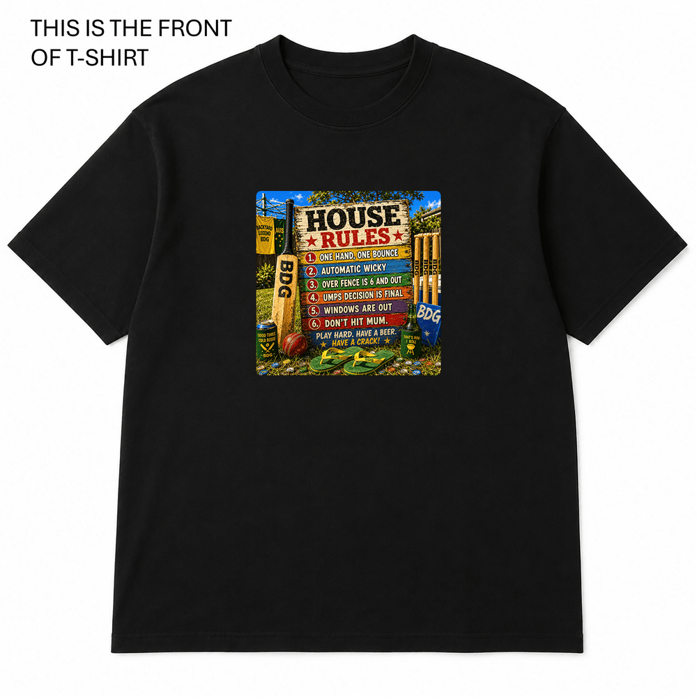 BDG Graphic T-Shirt - House Rules - Built Different Goods